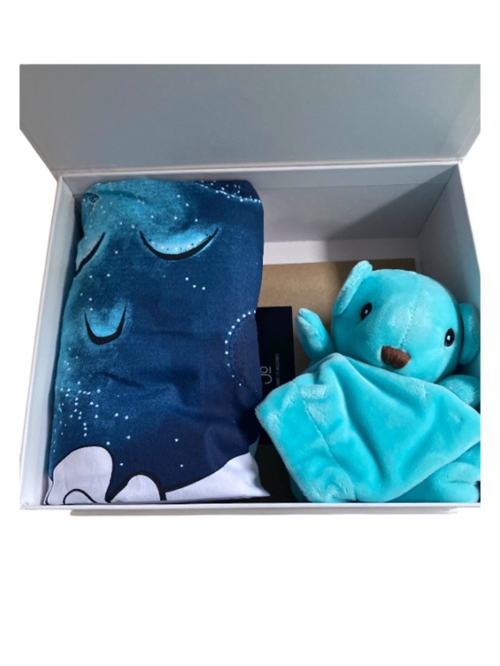 Moon Milestone Box: Crib Sheet, 12 Milestone Cards & Security Blanket NEW